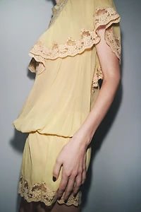 COMBINAISON TULLE BRODERIES FANTAISIE