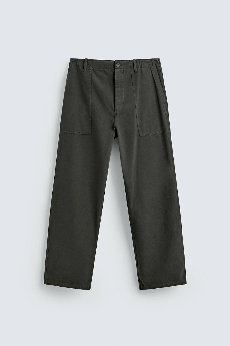 RELAXED FIT PANTS WITH BELT LOOPS