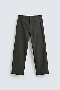 RELAXED FIT PANTS WITH BELT LOOPS