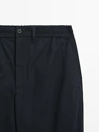 100% cotton jogger fit trousers