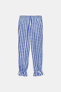 NYLON GINGHAM PLAID PANTS