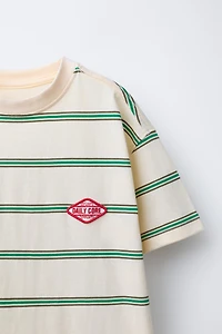 STRIPED PATCH T-SHIRT