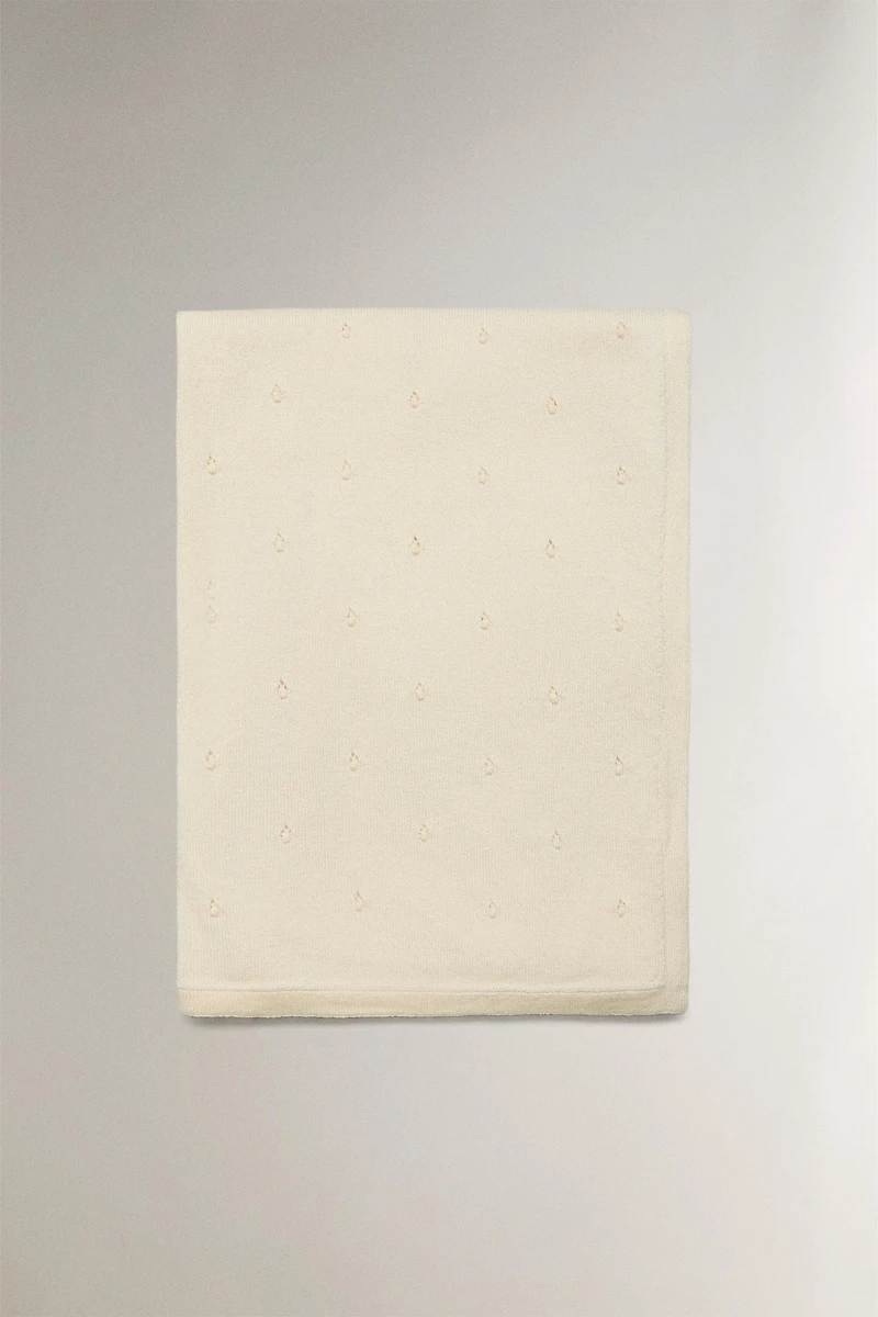 COUVERTURE BÉBÉ COTON POINTS