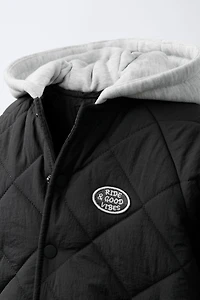 COMBINATION HOODIE PUFFER JACKET
