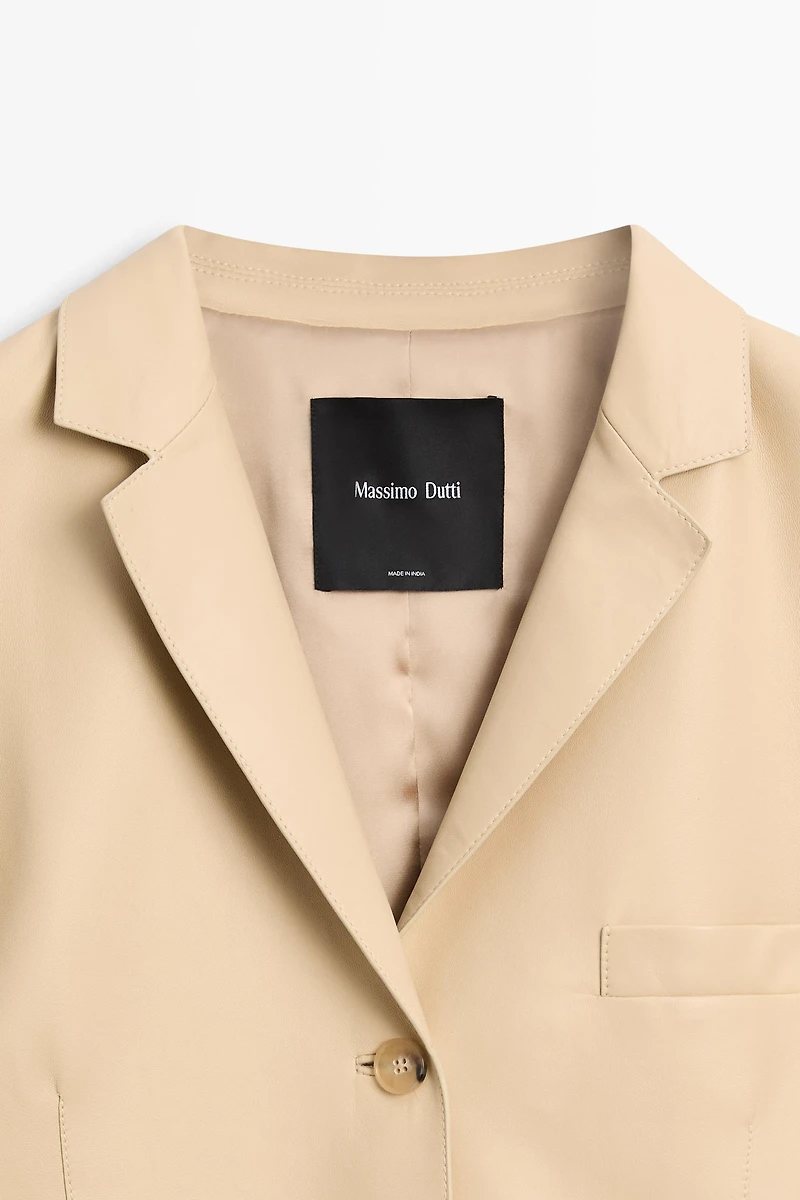 Nappa leather blazer