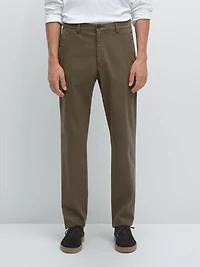 Slim fit textured trousers