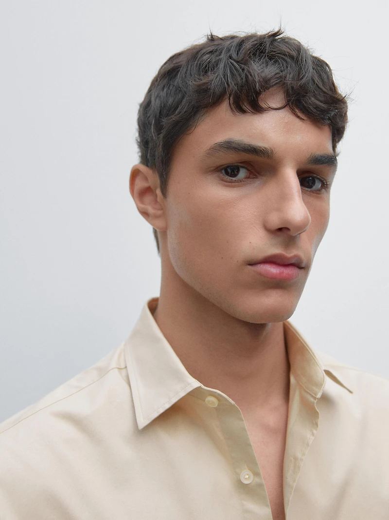 Regular fit stretch shirt