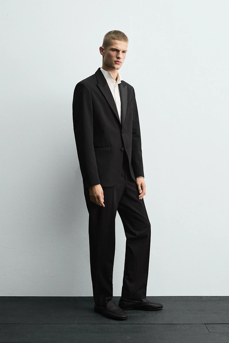 PANTALON DE COSTUME SMOKING AVEC LAINE