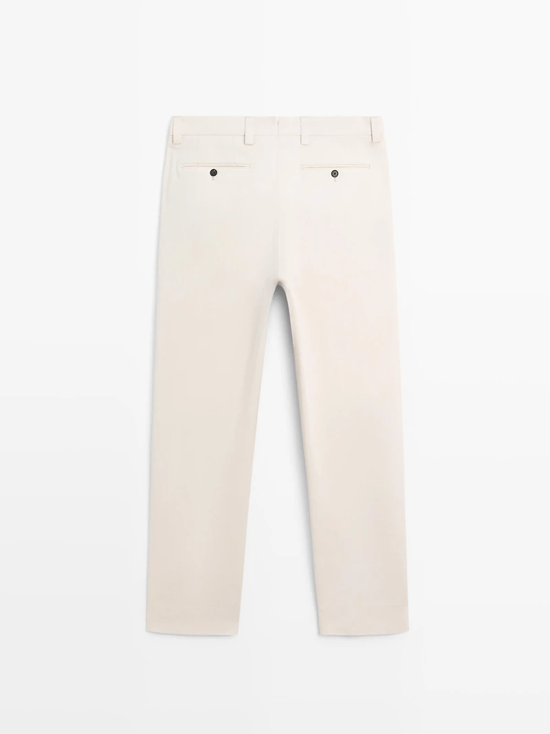 Tailored fit barrel trousers