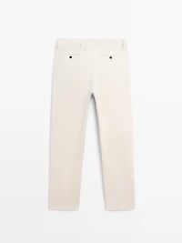 Tailored fit barrel trousers