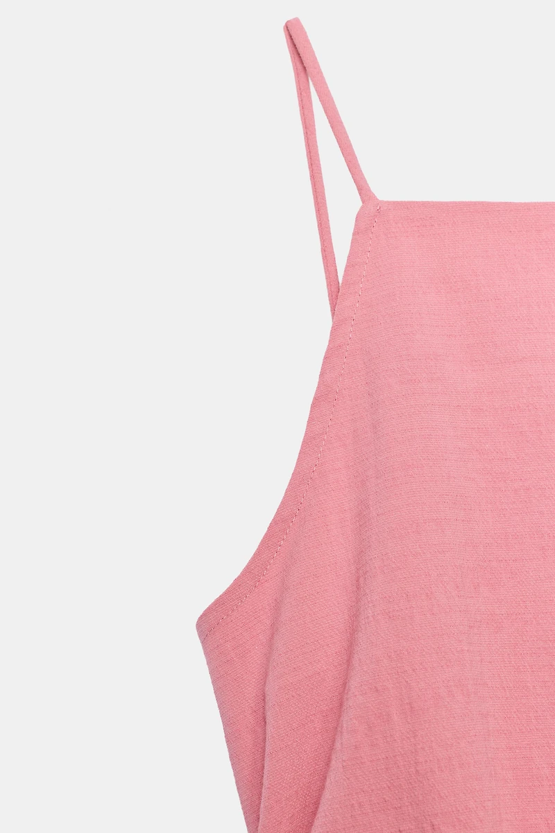 DRAPED TUBE MIDI DRESS