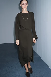 ZW COLLECTION PLEATED MIDI DRESS