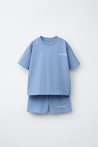 JOGGING SET WITH T-SHIRT AND BERMUDA SHORTS