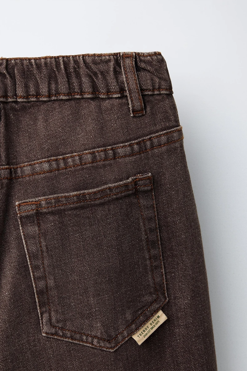 WASHED EFFECT BALLOON JEANS