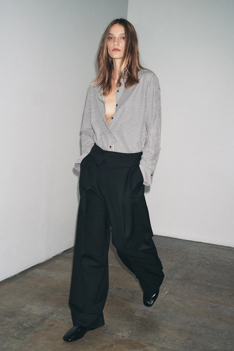 FLOWY STRIPED SHIRT ZW COLLECTION