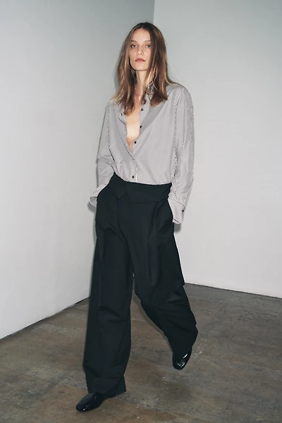 FLOWY STRIPED SHIRT ZW COLLECTION