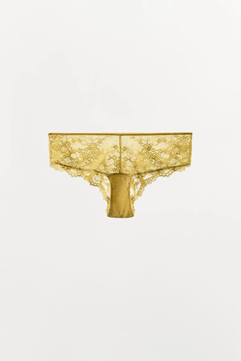 HIGH-WAISTED LACE PANTIES