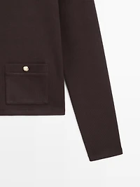 Cardigan with gold buttons