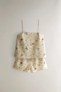 COTTON LINEN FLORAL SHORTS | KATHARINE POLE