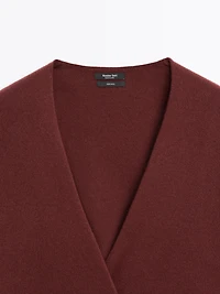 100% wool double-breasted cardigan