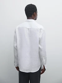 Regular fit 100% linen shirt