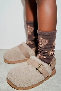 TWO-PACK OF LONG SOCKS WITH BEAR AND STRIPES