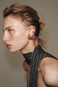 PACK OF TRIPLE HOOP EAR CUFF EARRINGS