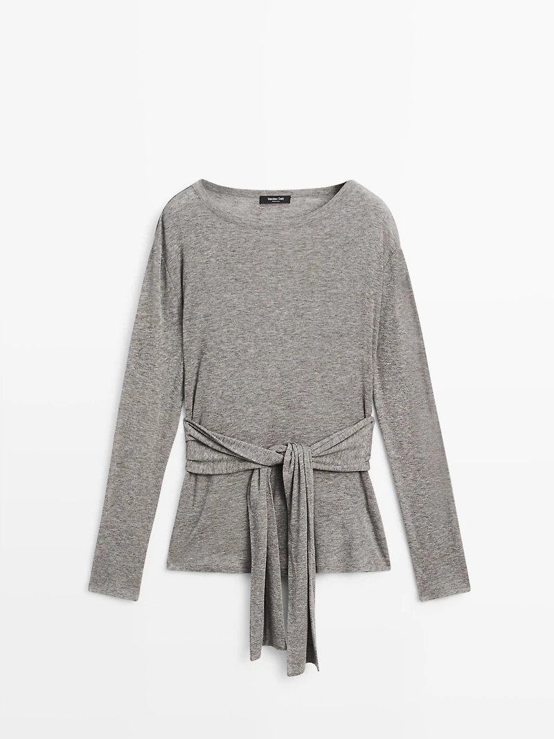 T-shirt with tie detail