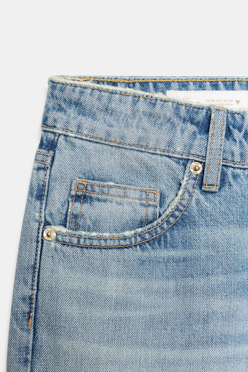 JEAN TRF LARGE ET COURT TAILLE BASSE