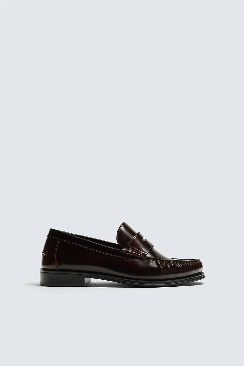 MOCASSINS FRONCÉS EN CUIR