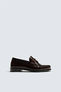 MOCASSINS FRONCÉS EN CUIR