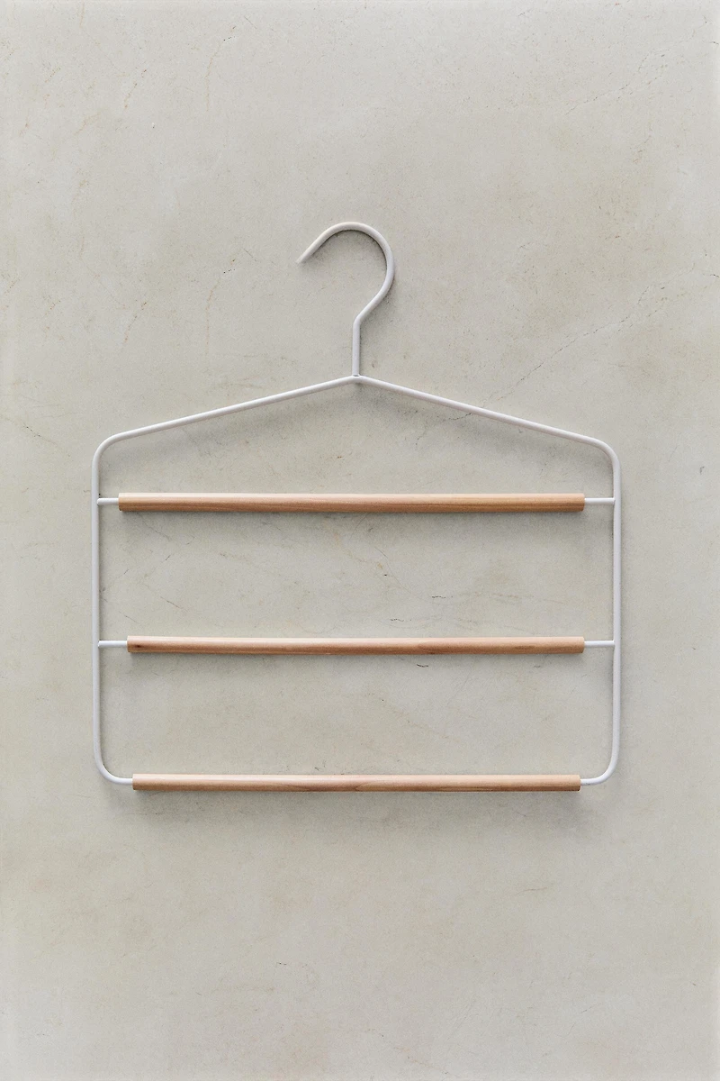 METAL AND WOOD PANTS HANGER