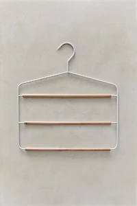 METAL AND WOOD PANTS HANGER