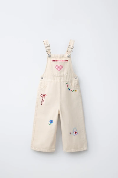 SALOPETTE LONGUE EN SERGÉ BRODÉE SISSEL EDELBO X ZARA KIDS