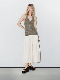 Contrast long dress - Studio
