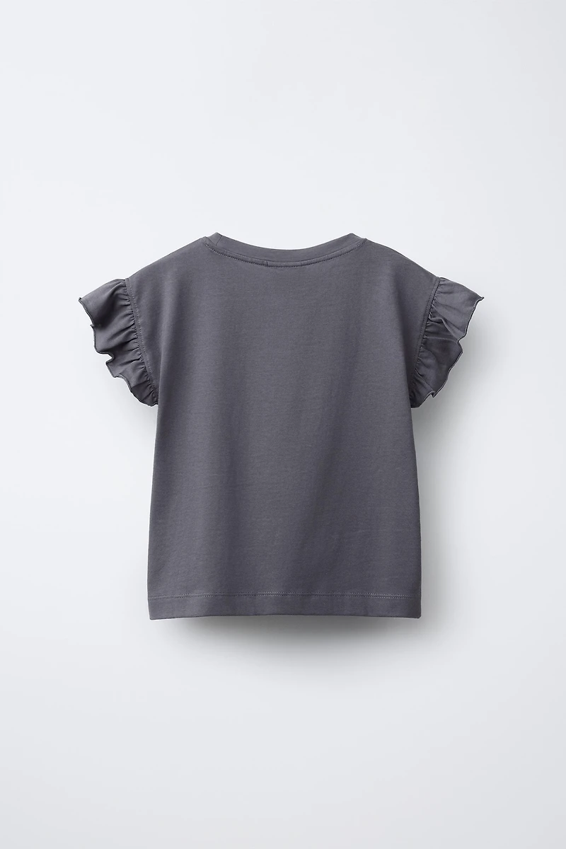 PLAIN RUFFLE T-SHIRT