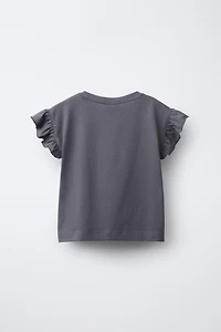 PLAIN RUFFLE T-SHIRT