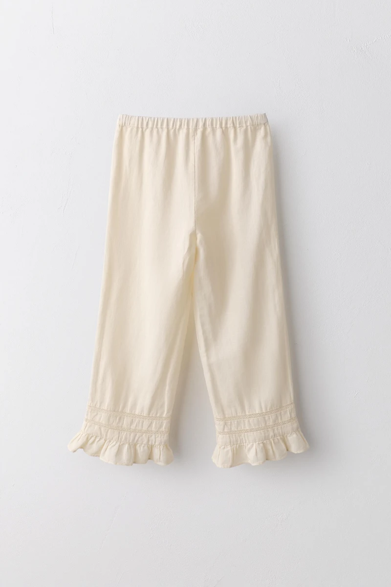 JUPE-CULOTTE ENTREDEUX LIN COTON 6-12 ANS LIMITED EDITION