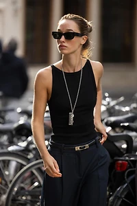 HALTER RIB TOP