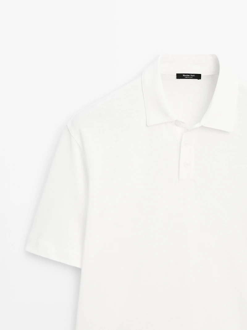 Polo manches courtes lin