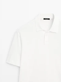 Polo manches courtes lin