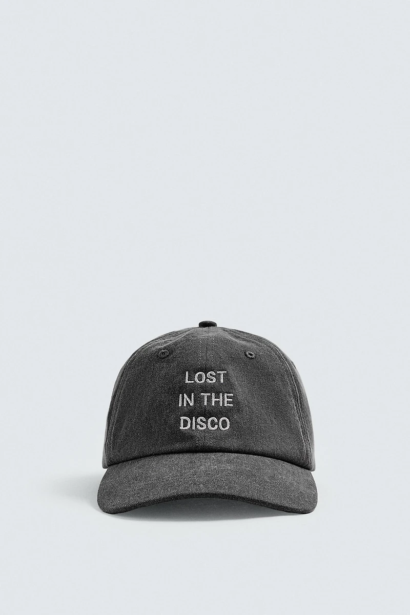 WASHED EMBROIDERY CAP