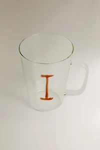 BOROSILICATE MUG WITH INITIAL I