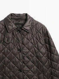Long lightweight puffer jacket