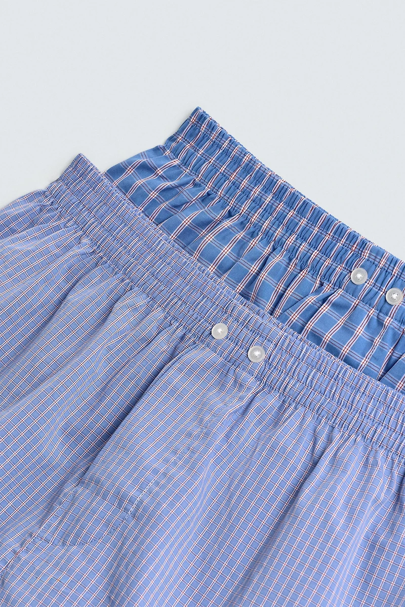 TWO-PACK OF COMBINED POPLIN BOXERS