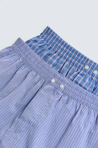 TWO-PACK OF COMBINED POPLIN BOXERS