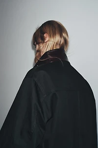 ZW COLLECTION CONTRAST COLLAR JACKET