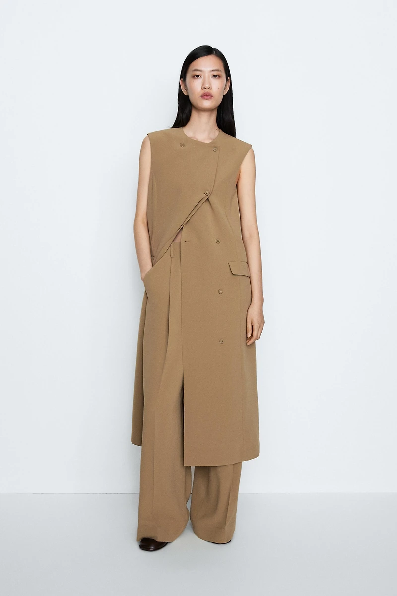 Flowing wide-leg darted pants - STUDIO
