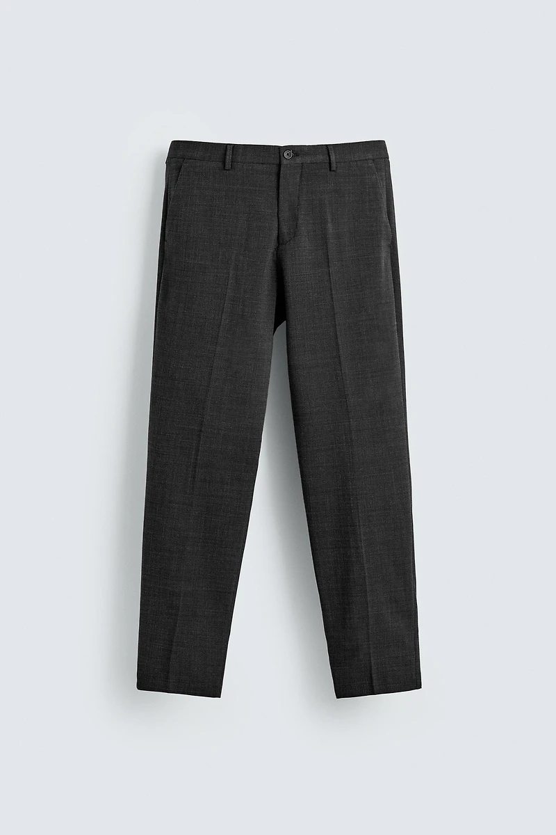 TEXTURED SUIT PANTS