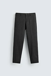 TEXTURED SUIT PANTS